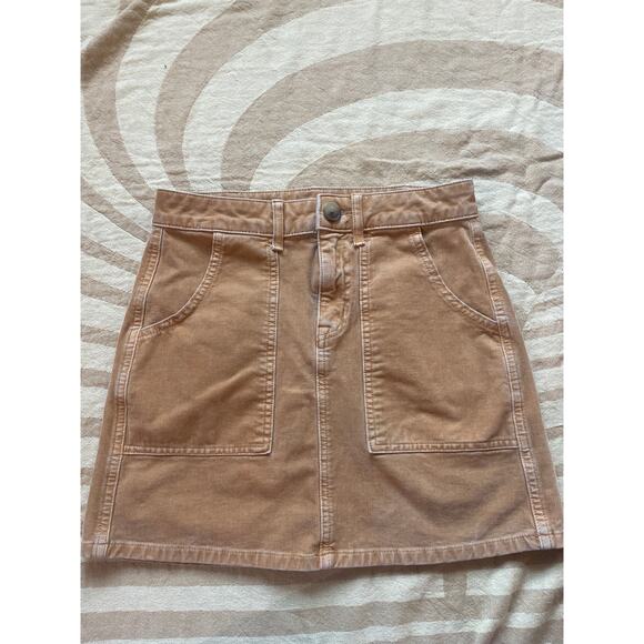 AMERICAN EAGLE Super Stretch Corduroy Mini Skirt High Rise Size 00 XXS ACADEMIA - Picture 4 of 5
